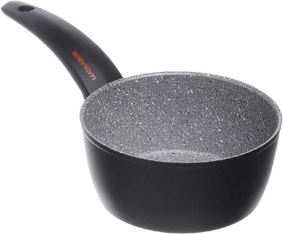 Braadpan Stoofpan Koekenpan Artech Stone Ultra Alle Warmtebronnen Vaatwasmachinebestendig 16 cm 1.3 Liter Zwart