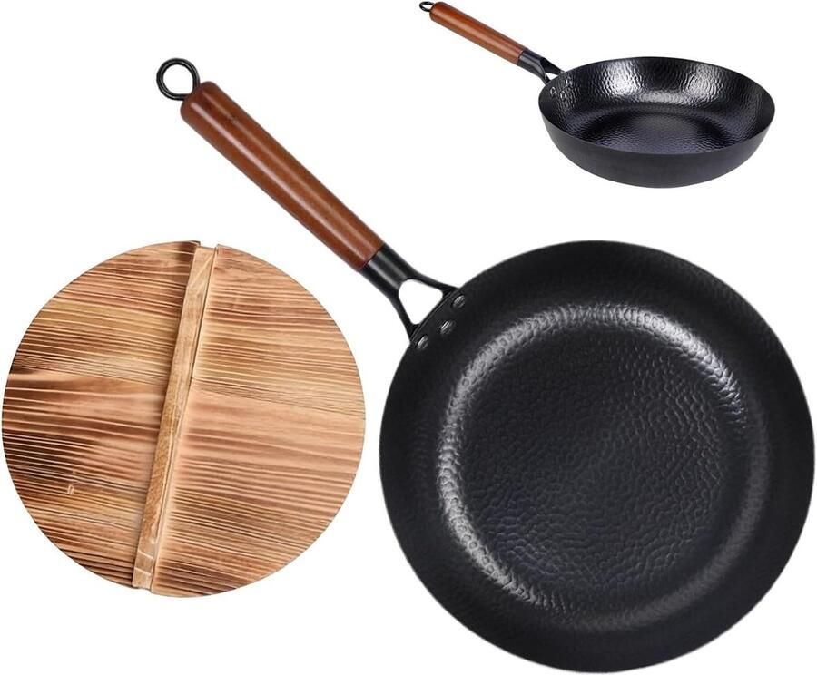 Braadpan Stoofpan Koekenpan Buiten Koken Afneembaar Handvat 28 cm Zwart