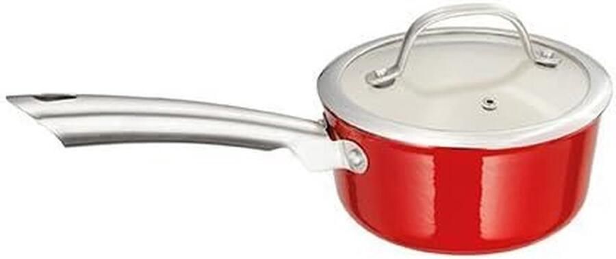 Braadpan Stoofpan Koekenpan Langzaam Garen Gietijzeren Pan 1.4 Liter Rood