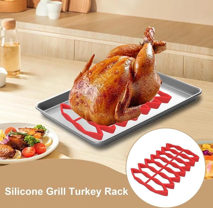 Braadrek Grillrooster Oven Gebruik Anti-aanbaklaag 23 x 15 cm Zwart