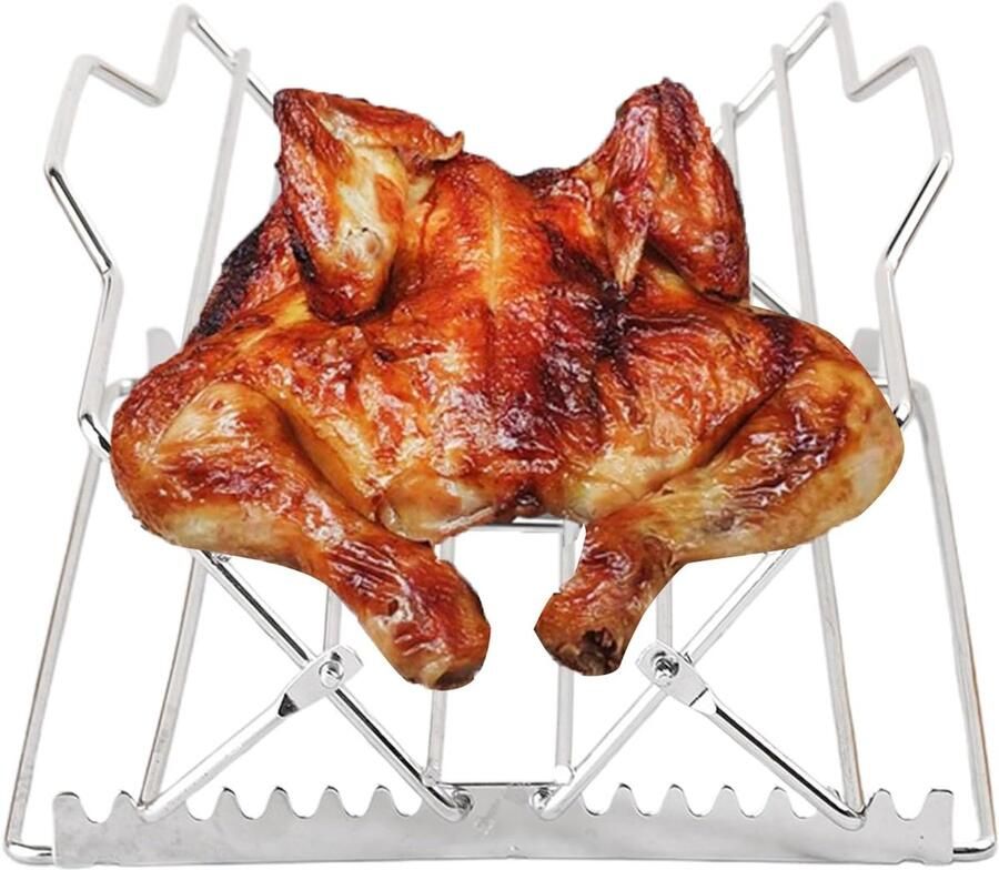 Braadrek RVS Oven rooster Gelijkmatig Braden Verstelbaar Ontwerp 30 x 30 cm Zilver