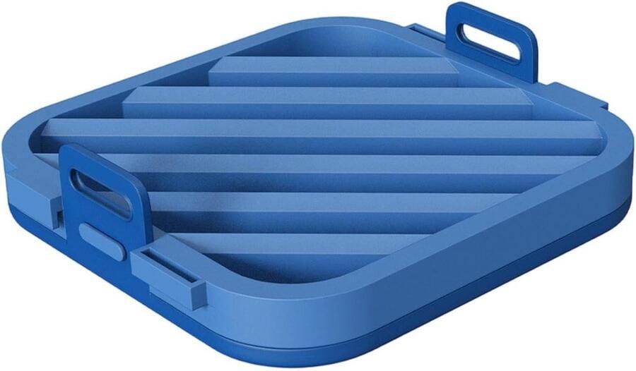 Siliconen Oven Schaal Luchtfriteuse Accessoire Gezonder Bakken Geïntegreerde Vetgeleiding 20 tot 25 cm Zwart