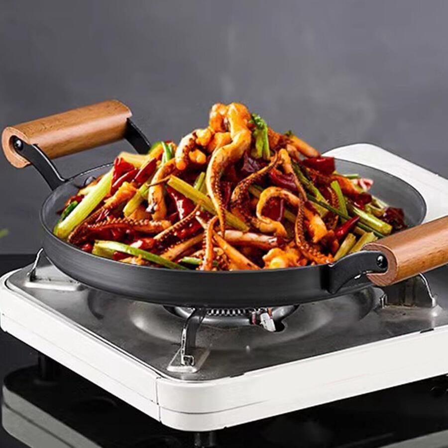 Braiser pan Kookpan met handgrepen Veelzijdig koken Dubbele handgrepen 26 cm Aluminium - Foto 2