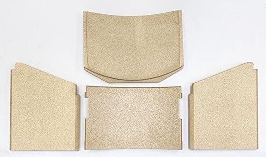 Brandruimtebekleding Set Haardbekleding Vermiculite Oven Onderhoud Compleet voor Serie 50 5 Delig Grijs