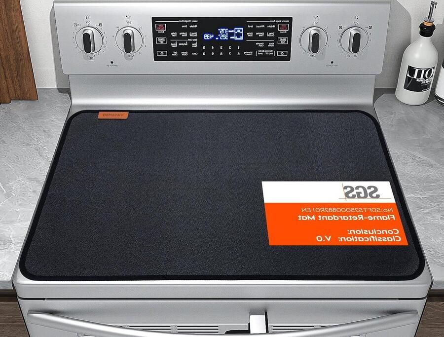 Brandwerende kachelhoes hittebestendige kookplaat bovendeksels voor elektrisch fornuis 86 x 50 cm glazen fornuis bovenklep oven waterdichte kookplaathoes elektrische kookplaat top cover mat