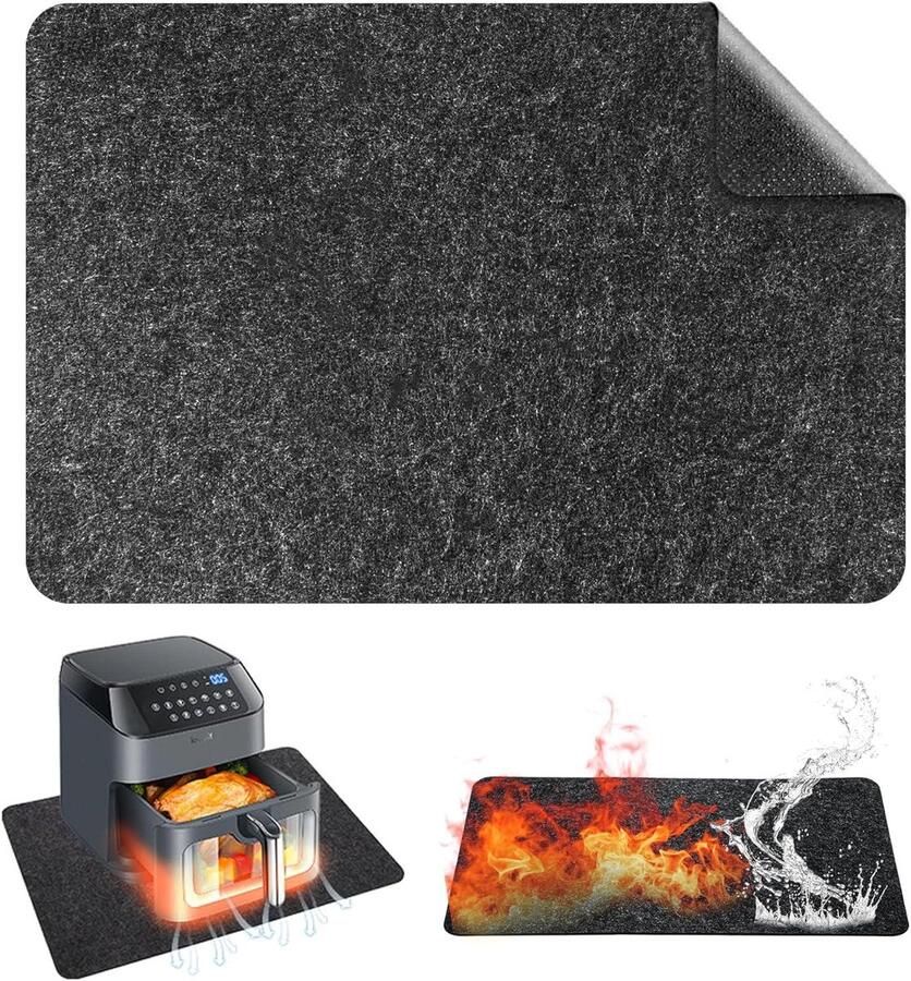 Brandwerende mat hittebestendige onderlegger bakmat voor lucht oven anti-vouwopslag van vilt keukenwerkblad isolatiebescherming 44 x 30 cm