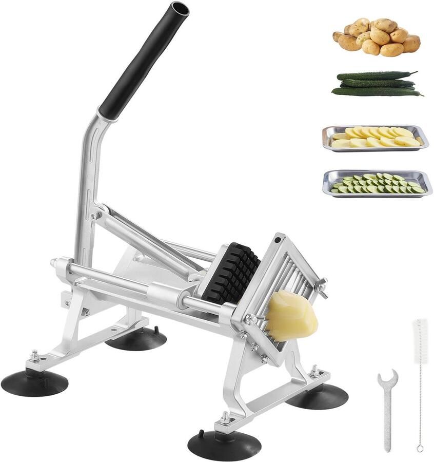 Bregico Groentesnijder Groentensnijder Handmatig Snijmachine Groentesnijder RVS Aluminium Zilver