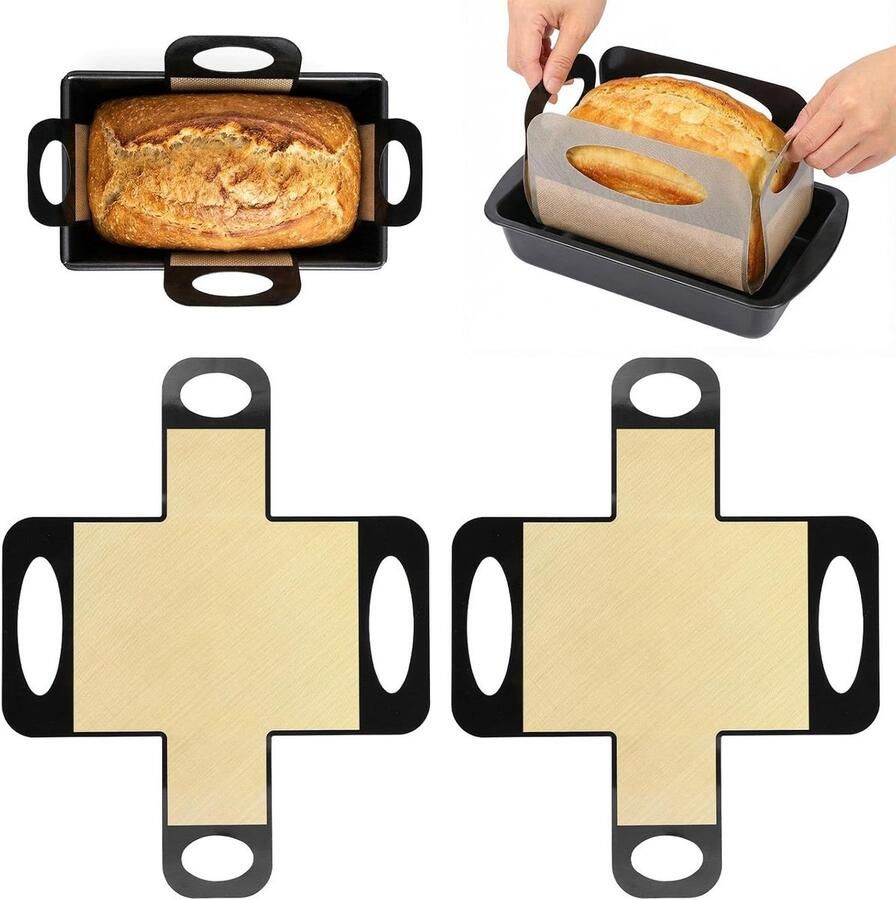 Brood Bakmat Broodslinger Deegmat Brood Bakken Met Handgrepen 39 x 49 cm Grijs