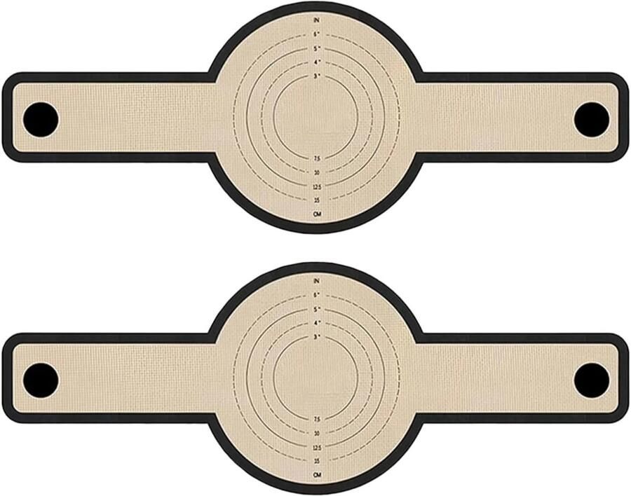 Brood Bakmat Zuurdesem Hulpmiddel Oven Gebruik Met Lange Handgrepen 56 x 21 cm Zwart Beige