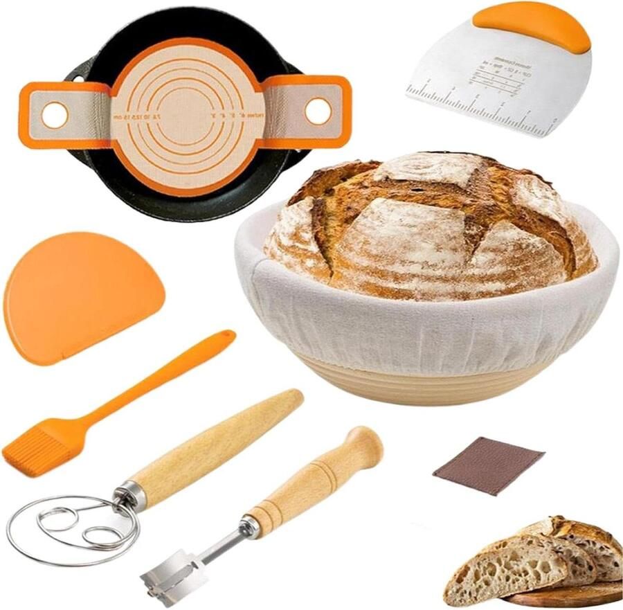 Brood Bakset Bakbenodigdheden Set Zelf Brood Maken Duurzaam Rattan Materiaal 1.87 Pond Natuurlijk