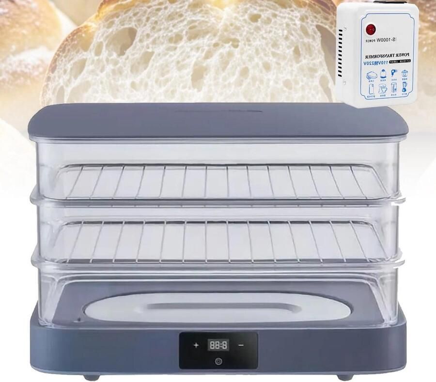 Brood Deeg Rijskast Fermentatie Box Gelijkmatige Fermentatie Automatische Vochtigheid 40 Liter Inhoud Wit