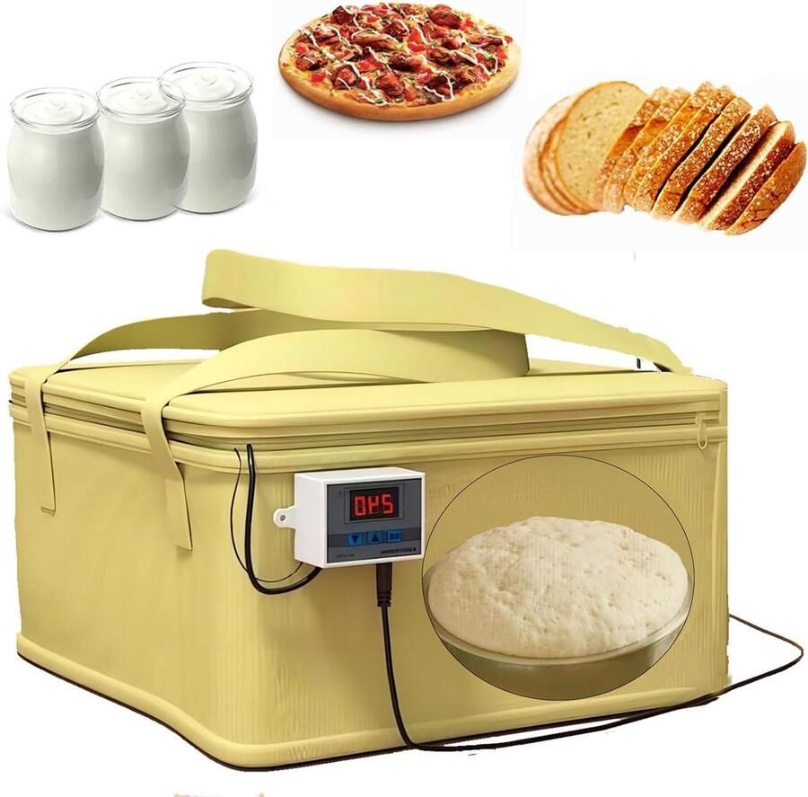 Brood Fermentatie Box Deeg Riijskast Bakken Thuis Precisie Temperatuurregeling 30x29x19cm Zwart