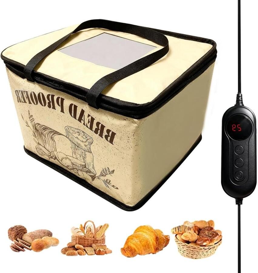 Brood Fermentatie Box Rijstkast Deeg Brood Bakken Nauwkeurige Temperatuurregeling 40 x 31 x 25 cm Wit