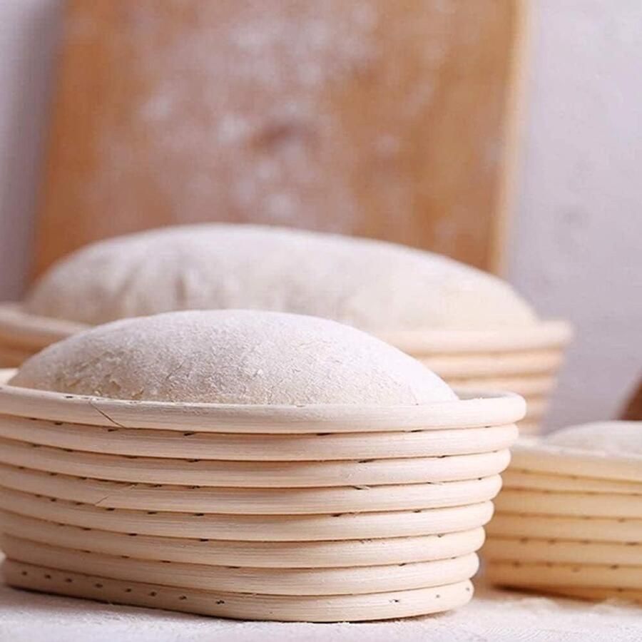 Brood Fermentatiemandje Rijsmandje Brood Bakken Handgemaakt Rotan 25 x 14 x 8 CM Natuurlijk