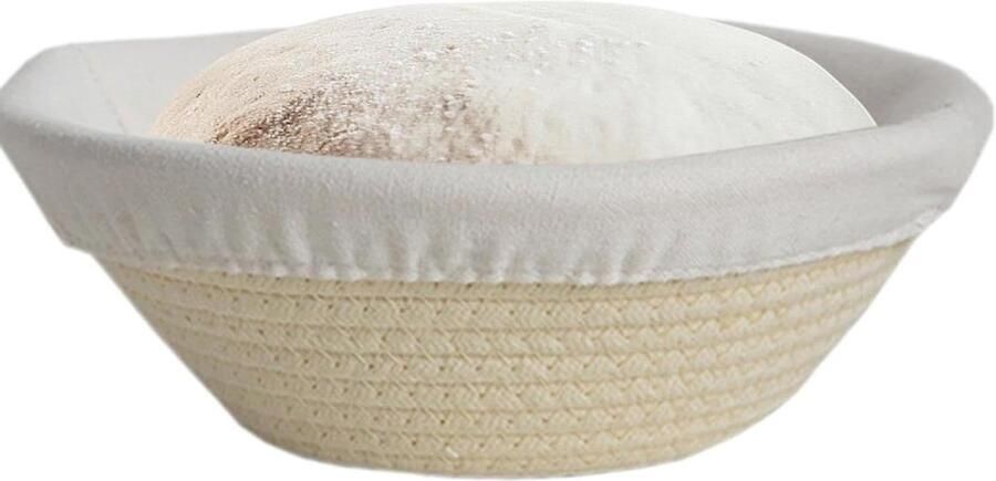 Rijsmand Brood Banneton Zuurdesem Brood Bakken Ademend Katoen Diameter 20 cm Natuurlijk