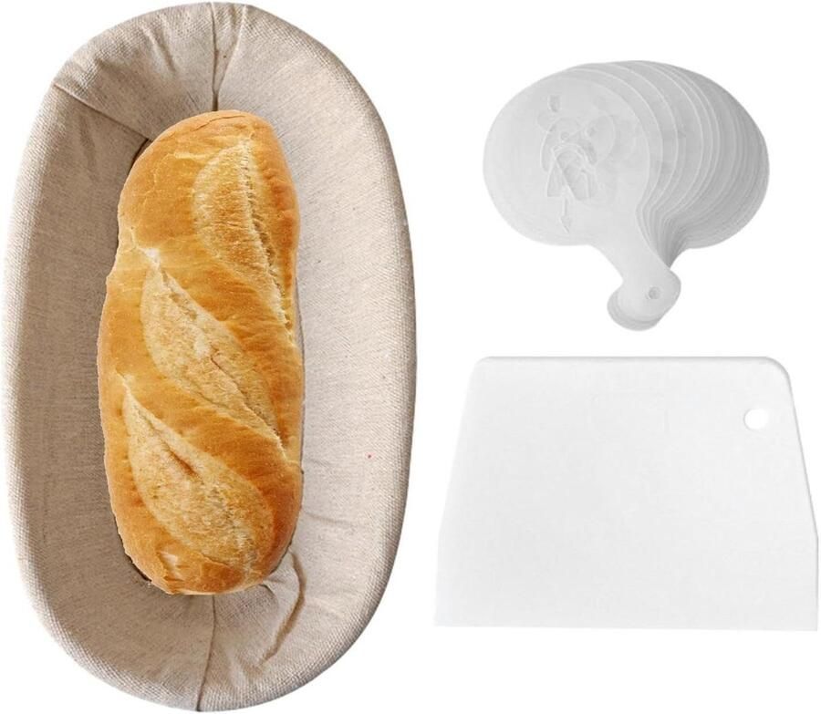 Brood Gistingsmand Rieten Mand Brood Bakken Natuurlijk Rotan 35 x 14 cm Beige