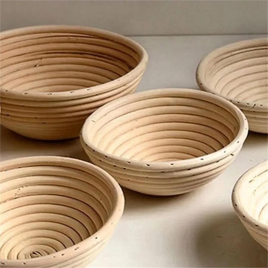 Brood Mand Rijsmand Bakgerei Brood Rijzen Natuurlijk Rotan 25cm Diameter Houtkleur