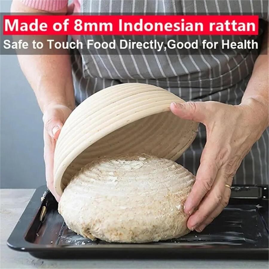 Brood Mand Rijsmand Bakgerei Brood Rijzen Natuurlijk Rotan 25cm Diameter Houtkleur