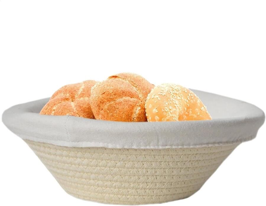 Brood Mand Rijsmand Bakken Brood Fermenteren Ademend Katoenen Touw Verschillende Maten Natuurlijk