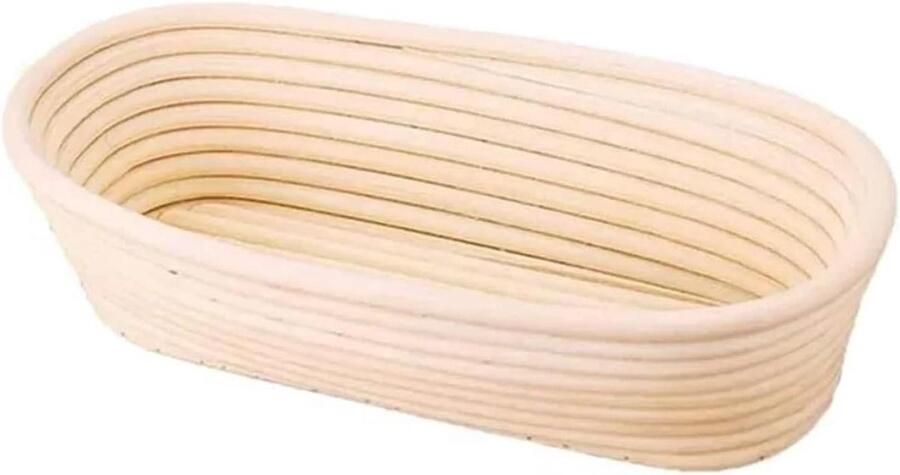 Brood Mand Rijsmand Deeg Ambachtelijk Brood Bakken Handgemaakt Rotan 25 x 15 x 8 cm Houtkleur