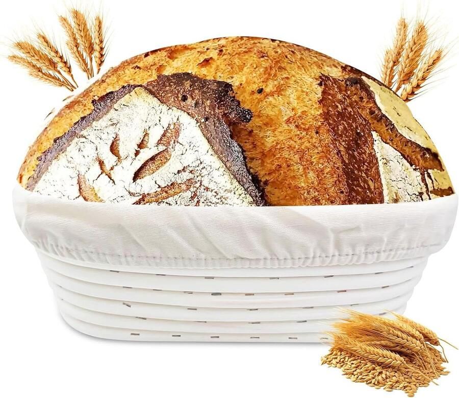 Brood Mand Rijsmand Deeg Brood Bakken Rustieke Stijl 2 Stuks Natuurlijk