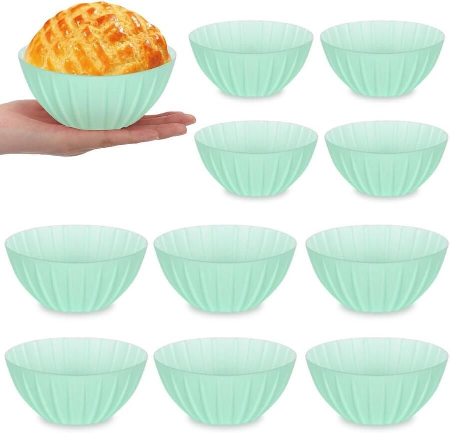 Brood Manden Rijsmanden Deeg Zuurdesem Bakken Opvouwbaar Siliconen Materiaal 5 Inch Rond Groen