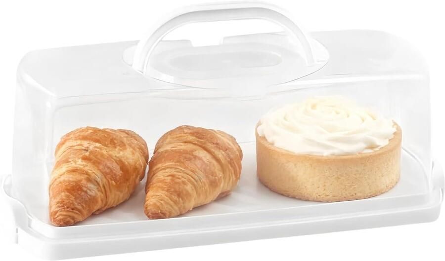 Brood Opbergdoos Bakkerij Kast Brood Bewaren Morsbestendig Ontwerp 39x17x15 cm Wit
