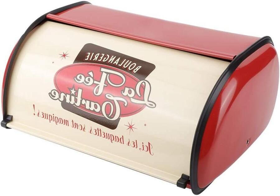 Brood Opbergdoos Broodtrommel Keuken Brood Vers Houden Grote Capaciteit 345 x 23 x 145 cm Rood