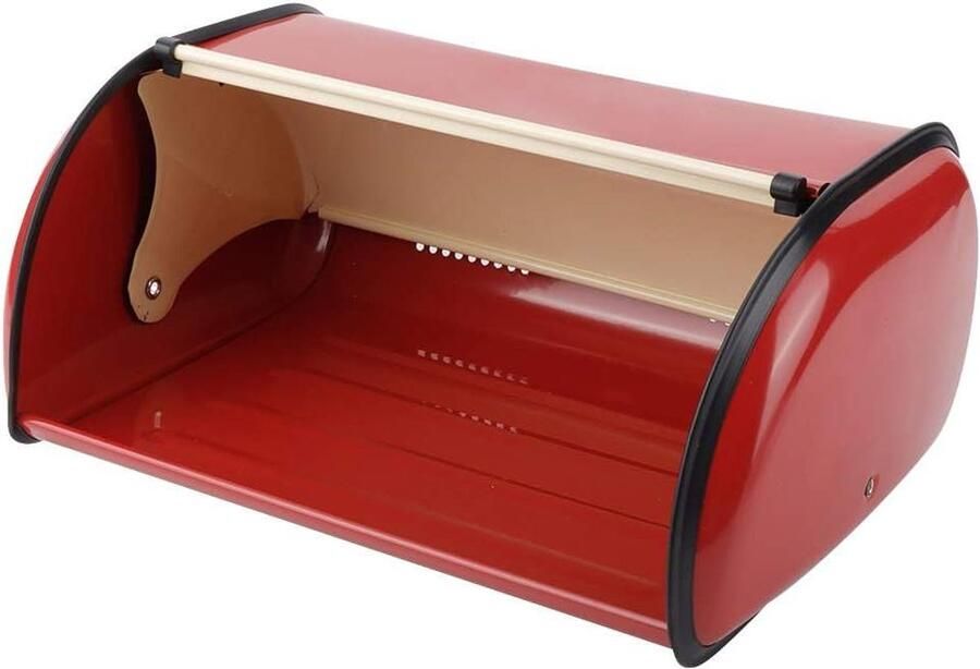 Brood Opbergdoos Voedselcontainer Keuken Brood Vers Houden Grote Capaciteit 34.5 cm Lengte Rood
