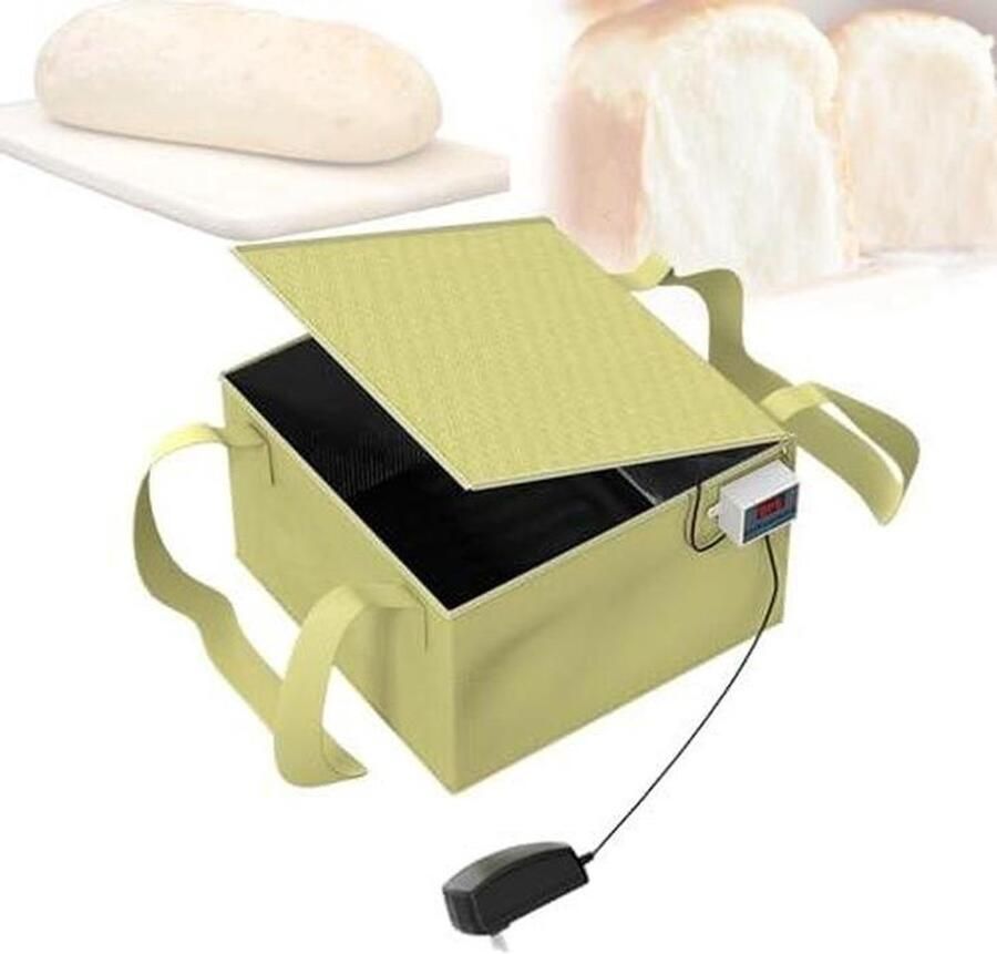 Brood Proofing Box Deeg Rijsbox Thuis Bakken Nauwkeurige Temperatuur 30x29x19cm Geel