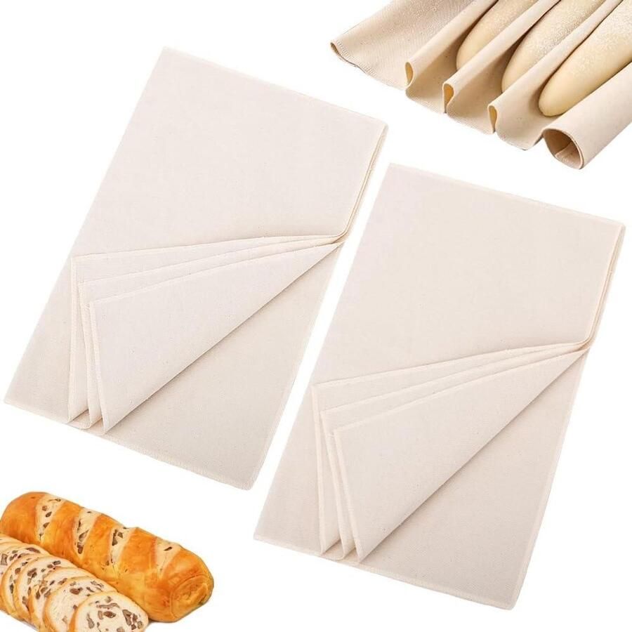 Brood Proofing Doek Rijstdoek Bakkerij Brood Bakken Anti-aanbakstof 48 x 35.6 cm Natuurlijk