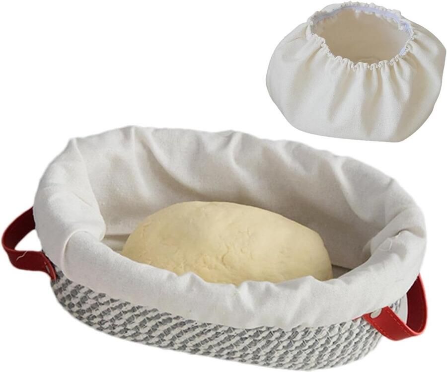 Brood Proofing Kom Rijsmand Brood Bakken Thuis Inclusief Stoffen Hoes 23cm of 26cm