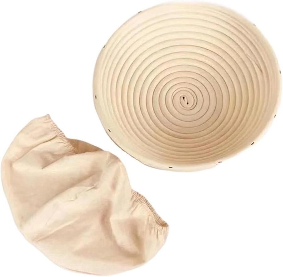 Brood Proofing Mand Deeg Mand Brood Bakken Handgemaakt Rotan 9 Inch Houtkleur