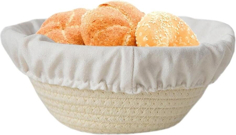 Brood Proofing Mand Rijsmand Deeg Brood Bakken Handgemaakt Katoen Verschillende Maten Meerkleurig