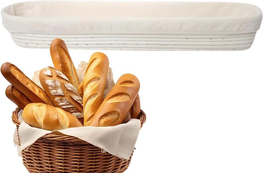 Brood Proofing Mand Rijsmand Deeg Brood Bakken Thuis Natuurlijk Rotan Materiaal 545 cm Lengte Natuurlijk