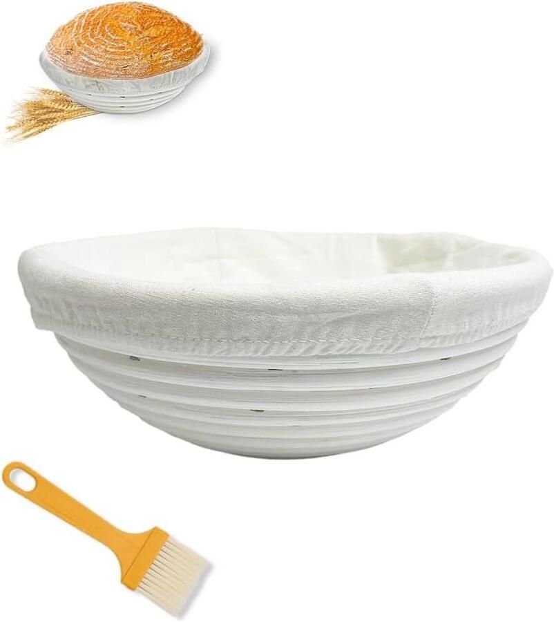 Brood Proofing Mand Rijsmand Zuurdesem Brood Bakken Handgemaakt Rotan 23 cm Natuurlijk