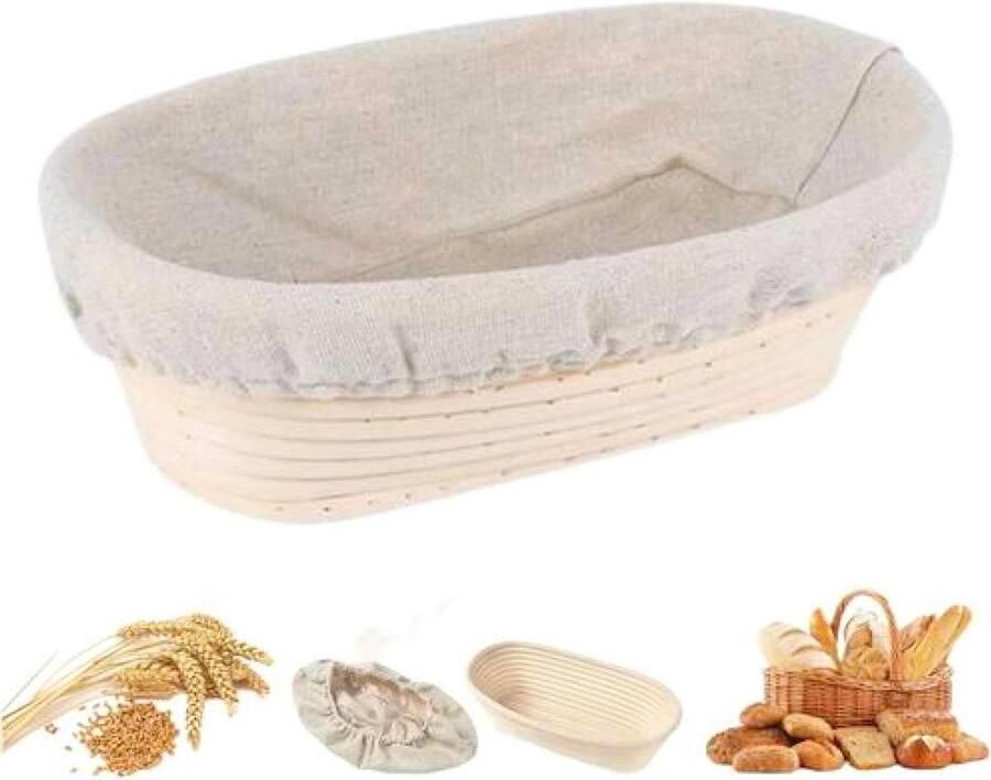 Brood Proofing Mand Zuurdesem Mand Brood Bakken Handgemaakt Rotan 25 cm Meerkleurig