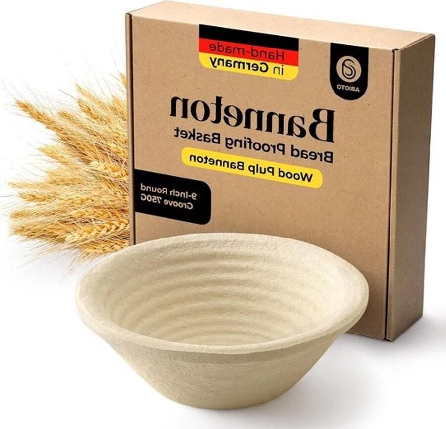 Brood Rijs Mand Banneton Brotform Brood Bakken Gegroefd Patroon 85 inch Beige
