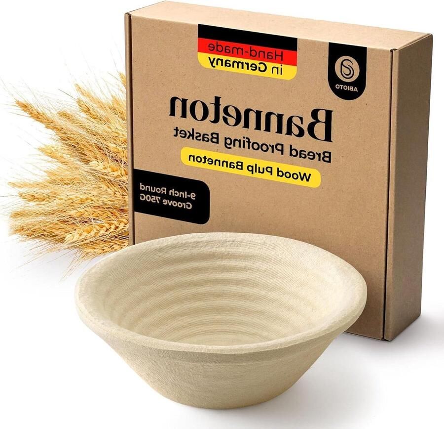 Brood Rijs Mand Banneton Brotform Brood Bakken Gegroefd Patroon 85 inch Beige