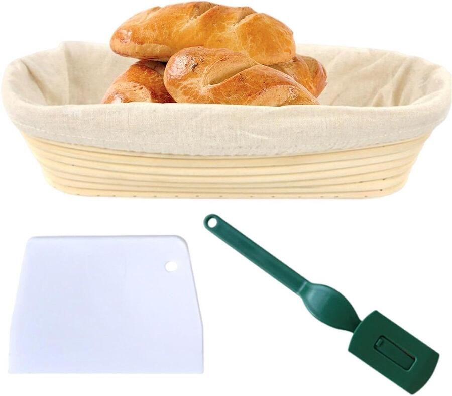 Brood Rijs Mand Zuurdesem Starter Set Ambachtelijk Brood Maken Natuurlijk Rotan Materiaal 15-26 cm Natuurlijk