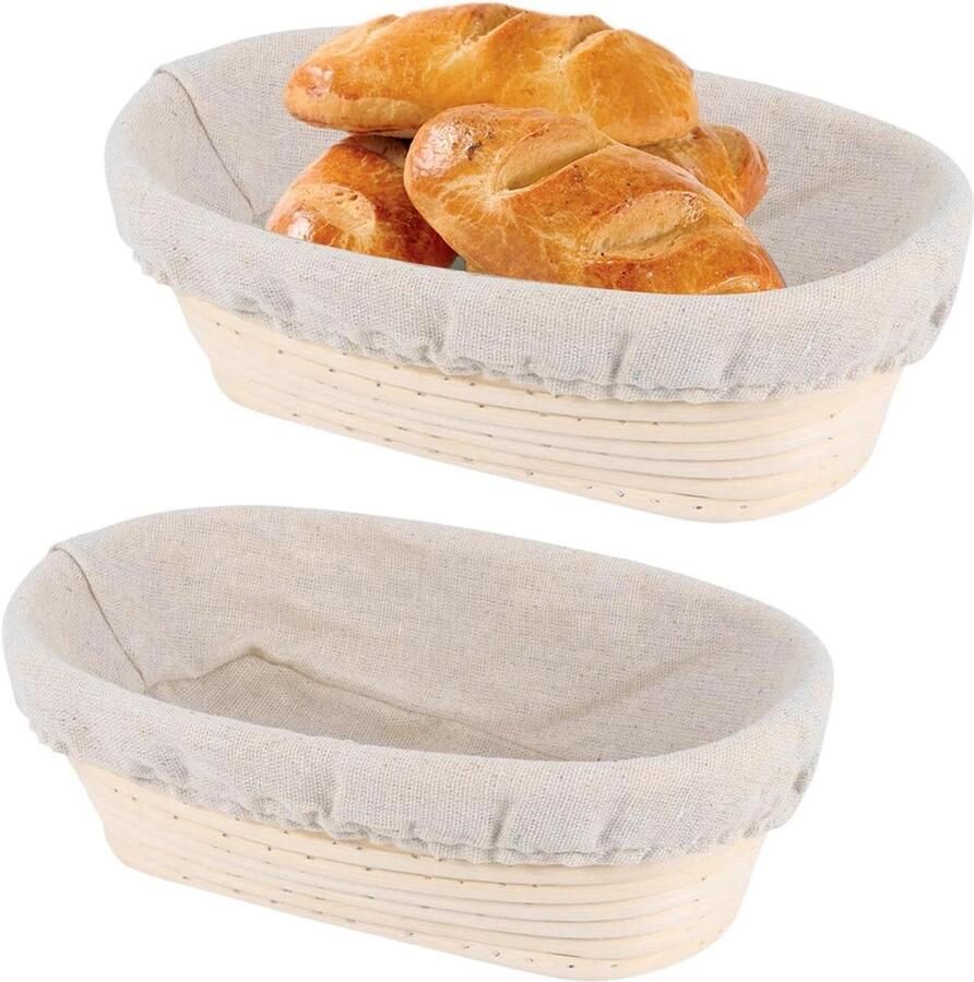 Brood Rijs Mande Bakers Mandje Brood Bakken Natuurlijk Rotan 25 cm Niet gespecificeerd
