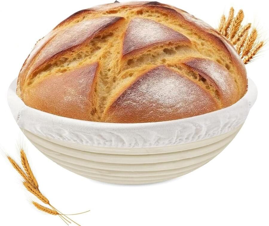 Brood Rijs Mande Bakmand Linnen Brood Bakken Handgemaakt Rotan 10x10x10 mm Natuurlijk
