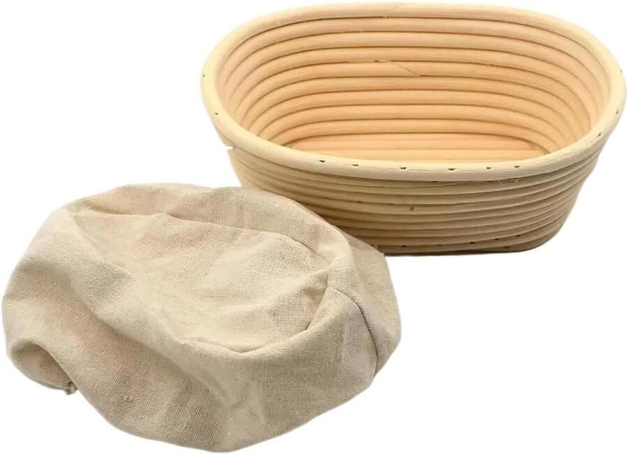 Brood Rijs Manden Deeg Manden Brood Bakken Gevlochten Rotan 17 x 12 x 6 cm Houtkleur