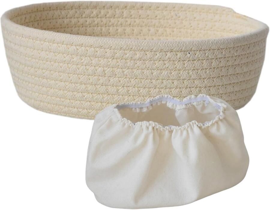 Brood Rijs Vorm Bakmand Deeg Ambachtelijk Brood Maken Ademende Katoenen Voering 9.84 Inch Rond