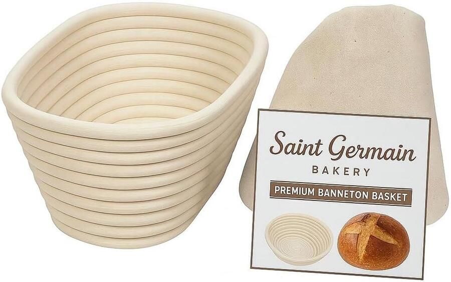 Brood Rijsmand Banneton Mand Brood Bakken Handgemaakt Rotan 25 cm Ovaal