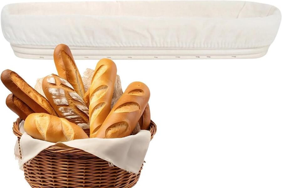 Brood Rijsmand Rijsmanden Rotan Brood Bakken Natuurlijk Vochtregulerend 34x10x55cm Natuurlijk