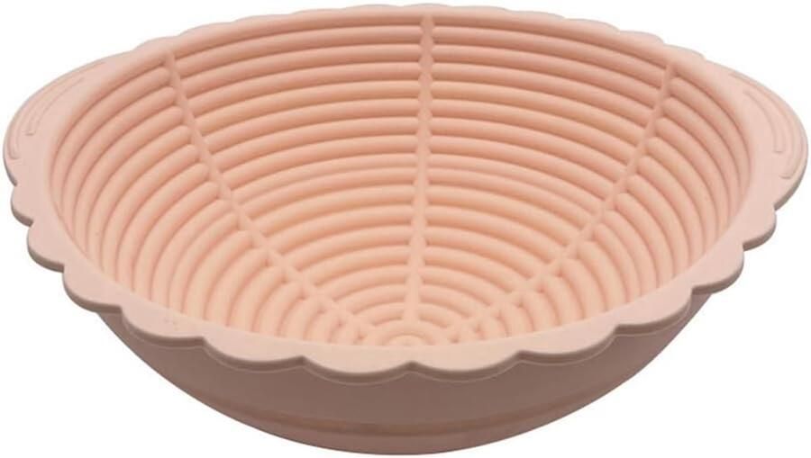 Brood Rijsmand Zuurdesem Bakmand Brood Bakken Opvouwbaar Siliconen Ontwerp 24 cm Diameter Roze