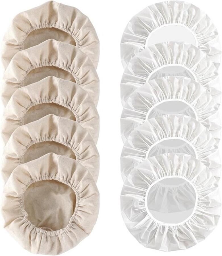 Brood rijzaai mand 25 cm katoen 5 stuks broodmandjes met linnen voering voor perfect brood