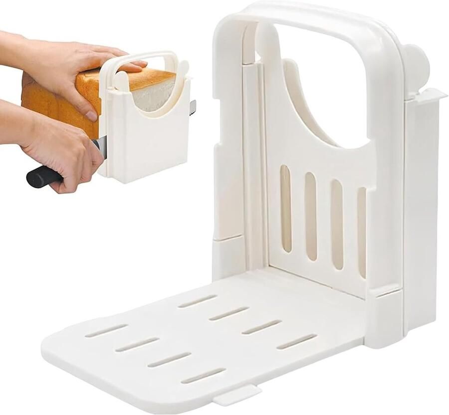 Brood Snij Hulpstuk Brood Snijmachine Gelijkmatig Snijden Opvouwbaar Compact Ontwerp 17.8 x 14.5 x 6 cm