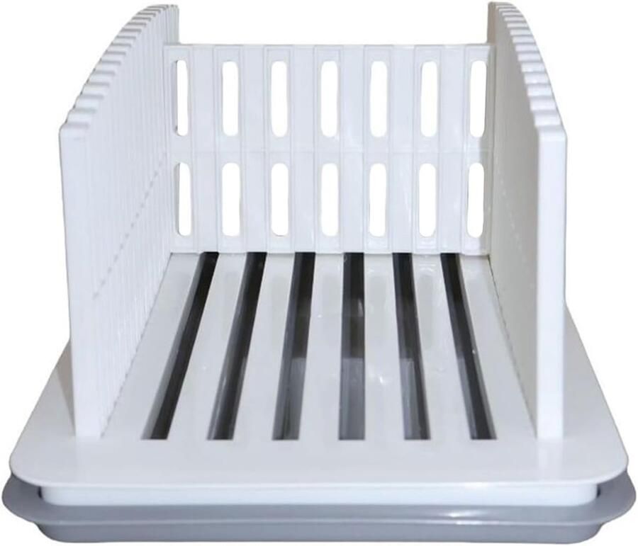 Brood Snijder Brood Slicer Thuis Bakken Verstelbaar Ontwerp 35x22x4.5 cm Wit
